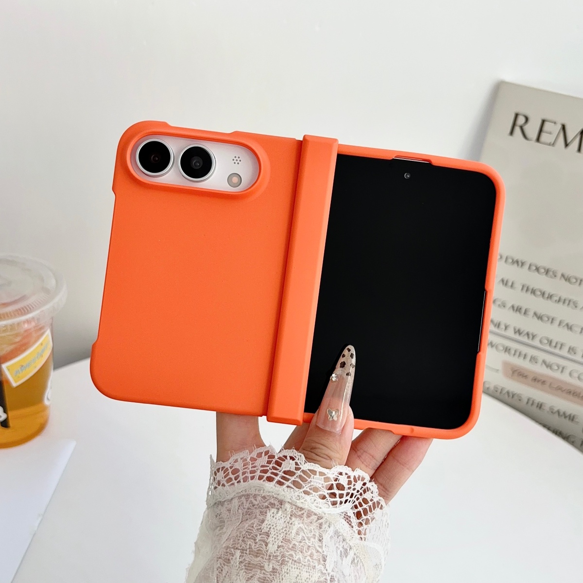 Matte Frosted Case - Funda Rígida Delgada Color Caramelo para