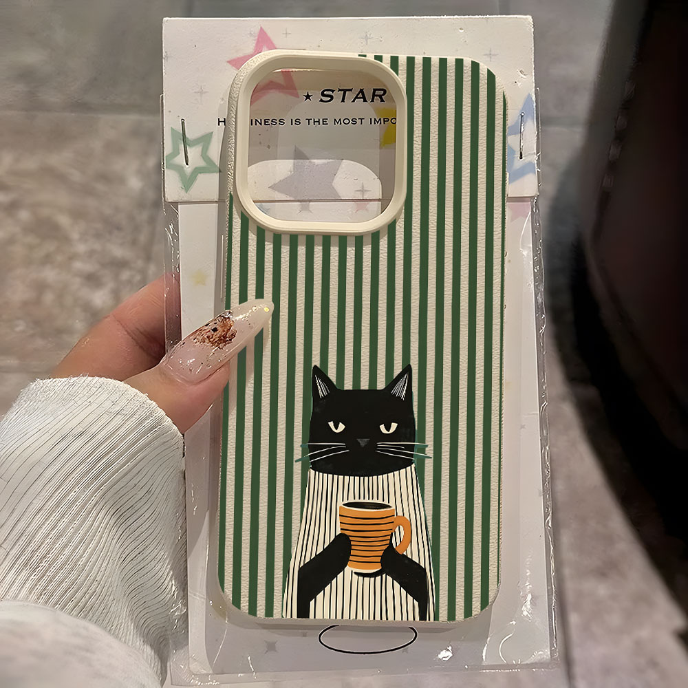 Phone Cases Xs Max - Funda Divertida con Patrón de Gato