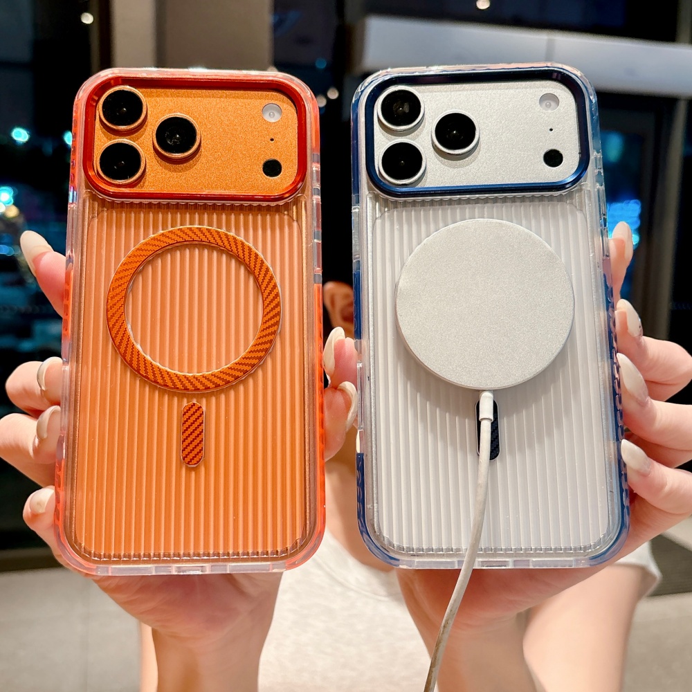 Phone Cases Magsafe - Funda Magnética con Franjas Verticales para