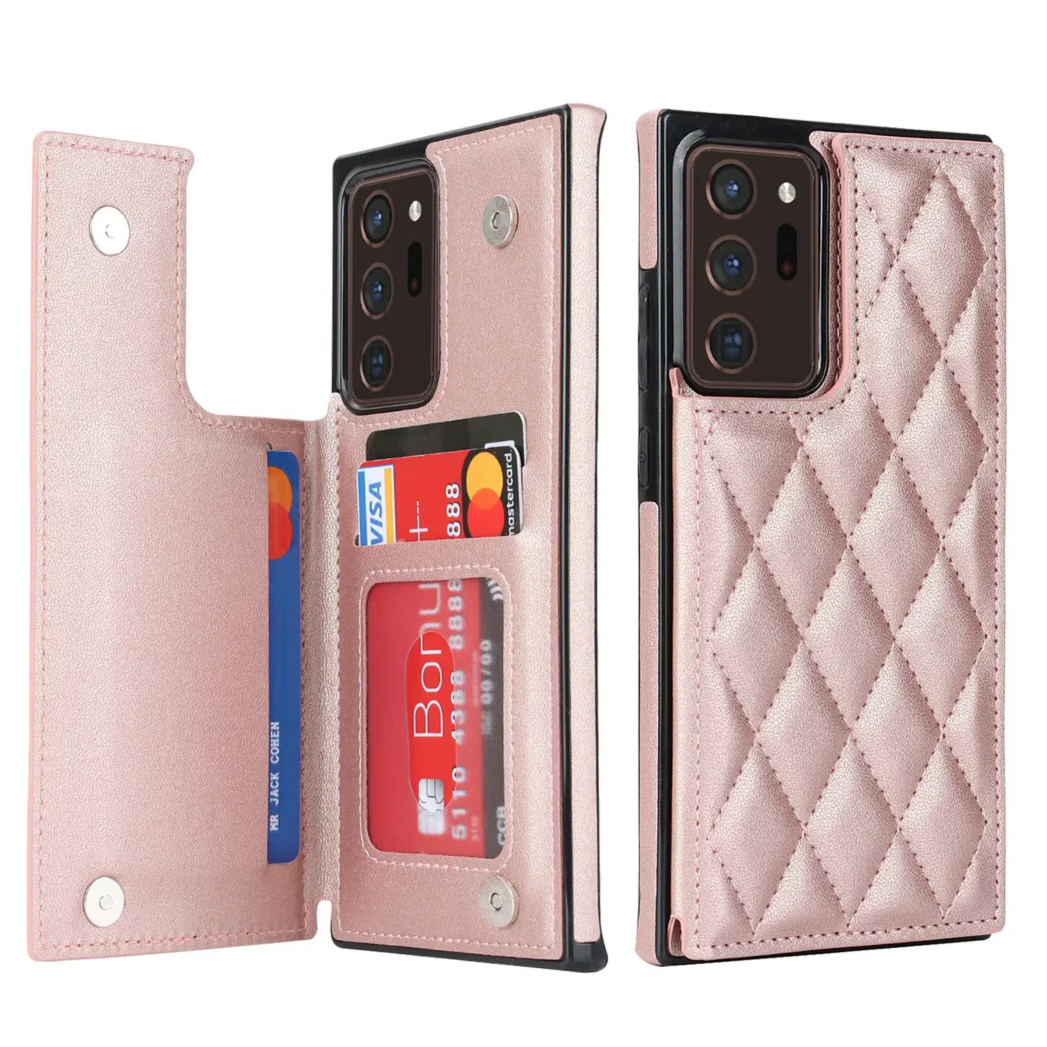Leather Folio Wallet Case - Funda de cuero con tapa para