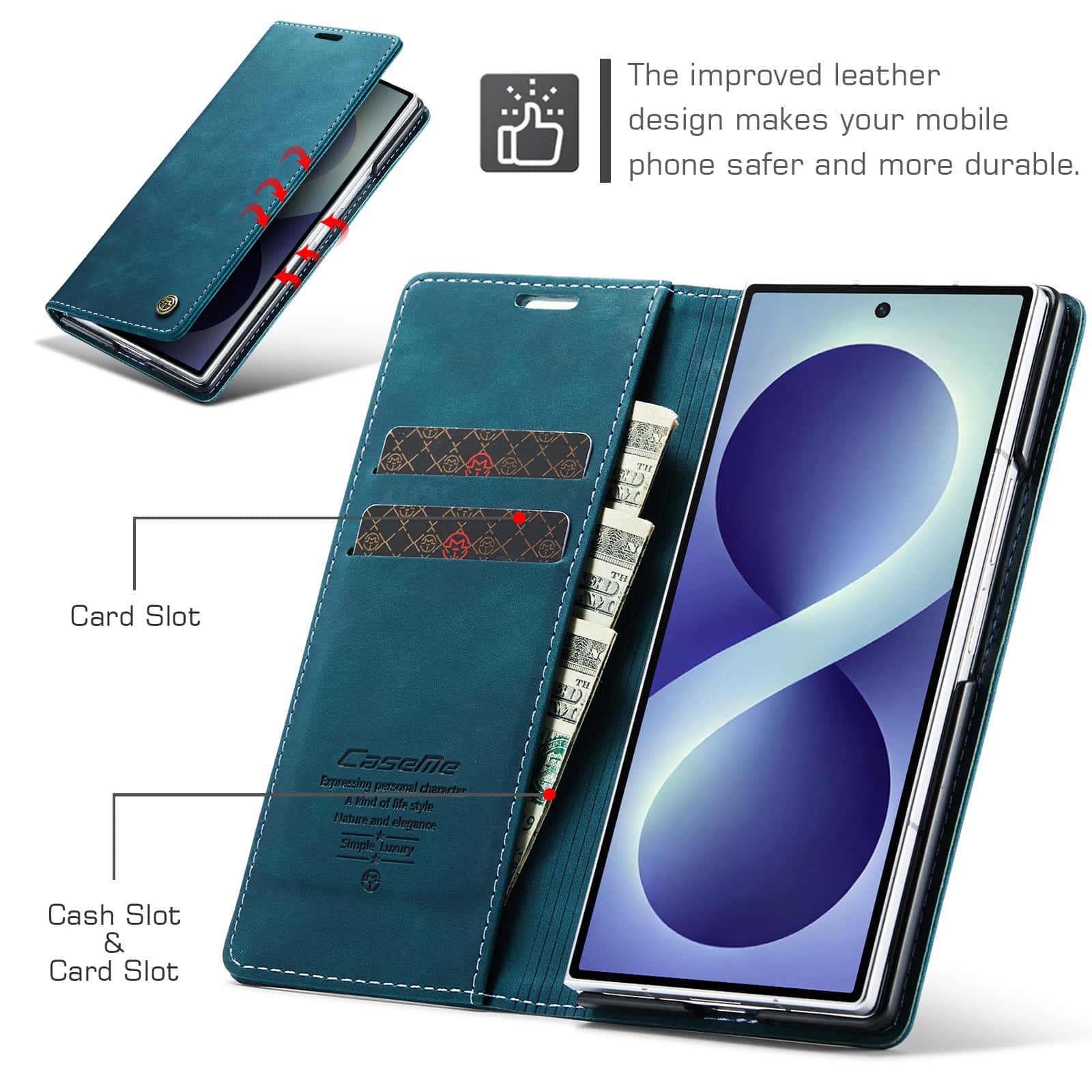 Funda de Cuero Tipo Cartera co - Leather Folio Wallet Case reseña y precio