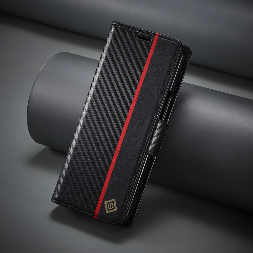 Funda de cuero PU de fibra de  - Phone Cases That Hold Cards reseña y precio