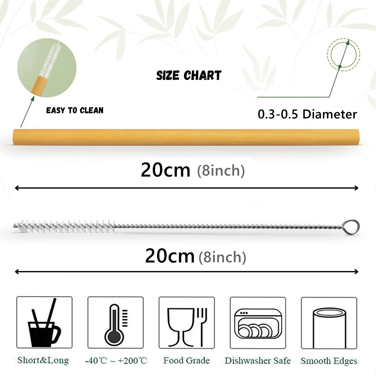 Pajitas de bambú Natural reuti - Biodegradable Eco Case reseña y precio