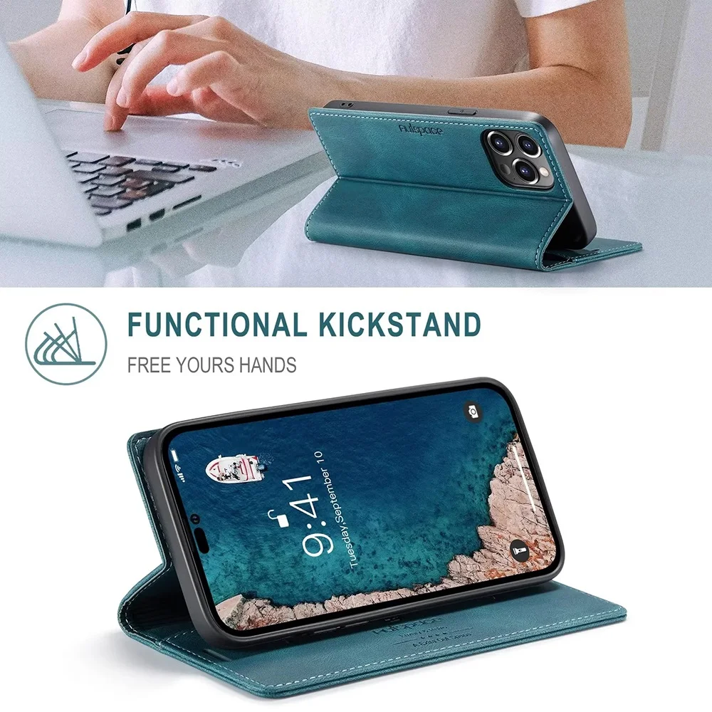 Fundas de cuero para IPhone 16 - Leather Folio Wallet Case reseña y precio