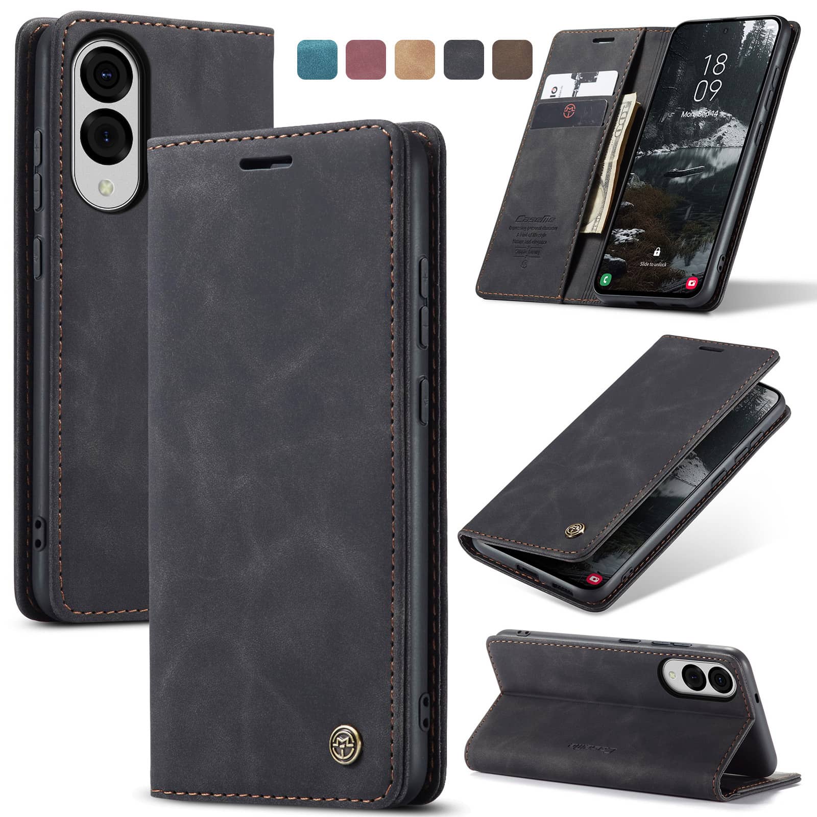 Funda tipo billetera con tapa  - Leather Folio Wallet Case reseña y precio