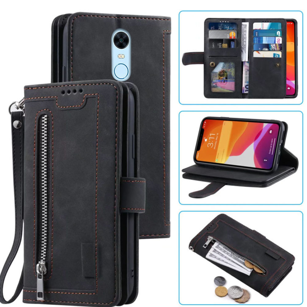 Funda de cuero para Redmi 5 Pl - Leather Folio Wallet Case reseña y precio